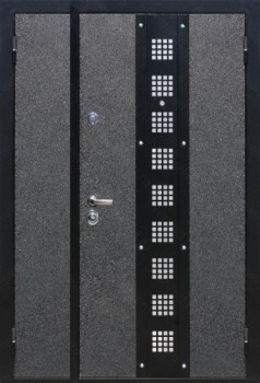 Стальная двустворчатая дверь ДВ-1241 с порошковым напылением и массивом, цена 81 270  руб.